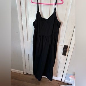 Black strappy cotton dress